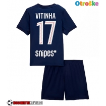 Otroške Nogometnih dresov Paris Saint-Germain Vitinha #17 Domači 2025-26 Kratki rokavi (+ hlače)